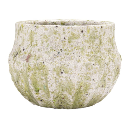 Creative Co-Op Medium Terra-Cotta Planter with Crackle Glaze and Terrazzo Finish, Multicolor
