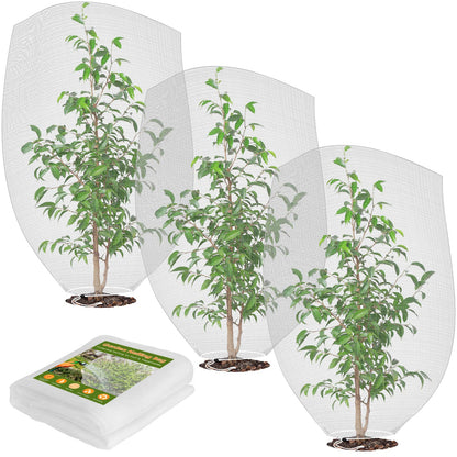 Mesh Plant Cover 3PCS,Garden Netting Mesh Outdoor,Netting for Tomato Plants,Garden Bug Netting Plant Cover,Bird Netting for Garden,Fruit Tree Netting (2.6 x3.2 ft)
