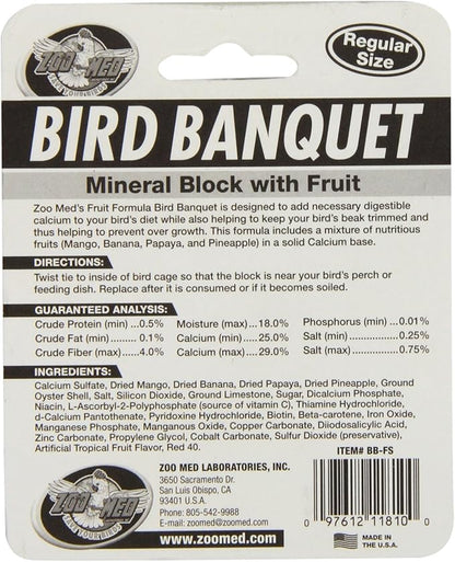 Zoo Med Laboratories Bird Banquet Fruit Mineral Blocks, Small (3 Pack)