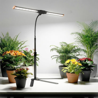 Wotime Grow Light for Indoor Plants,6000K White Sun Spectrum Growing Light Lamp with Red Blue LED for Pot Succulents Seeds, Light Strip Foldable & Height Extendable 9-25'', Auto Timer 4 8 12Hrs