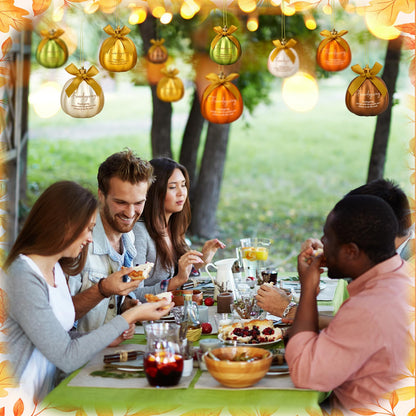 Jenaai 24 Sets Christmas Friendsmas Gifts Bulk Fall Flat Pumpkin Christmas Tree Ornaments Mini Fall Flat Pumpkin Hanging Ornaments with Thank You Box Tree Ball Decorations for Friends Sisters Women