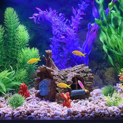 fazhongfa Fish Tank Decorations Betta House Hide Cave Aquarium Ornament Small and Medium Fish Accessories Fish Resin Toys Hideouts Aquarium Backgrounds