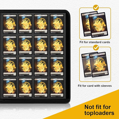1024 Pocket Trading Card Binder Compatible with Pokemon TCG MTG Baseball Sports Cards, Trading Card Side Loading Zip Binder, Premium Leather Card Collection Storage Binders
