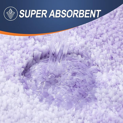 OLANLY Bathroom Runner Rugs Mat 59x20, Extra Soft Absorbent Microfiber Bath Rug, Rubber Backing, Quick Dry, Washable Long Bath Mats for Bathroom, Tub and Shower, Home Decor Accessories, Light Purple