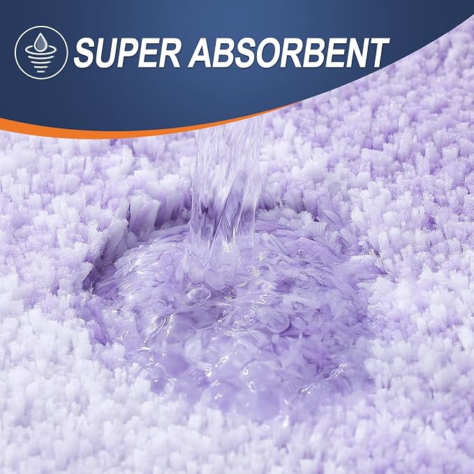 OLANLY Bathroom Runner Rugs Mat 70x24, Extra Soft Absorbent Microfiber Bath Rug, Rubber Backing, Quick Dry, Washable Long Bath Mats for Bathroom, Tub and Shower, Home Decor Accessories, Light Purple