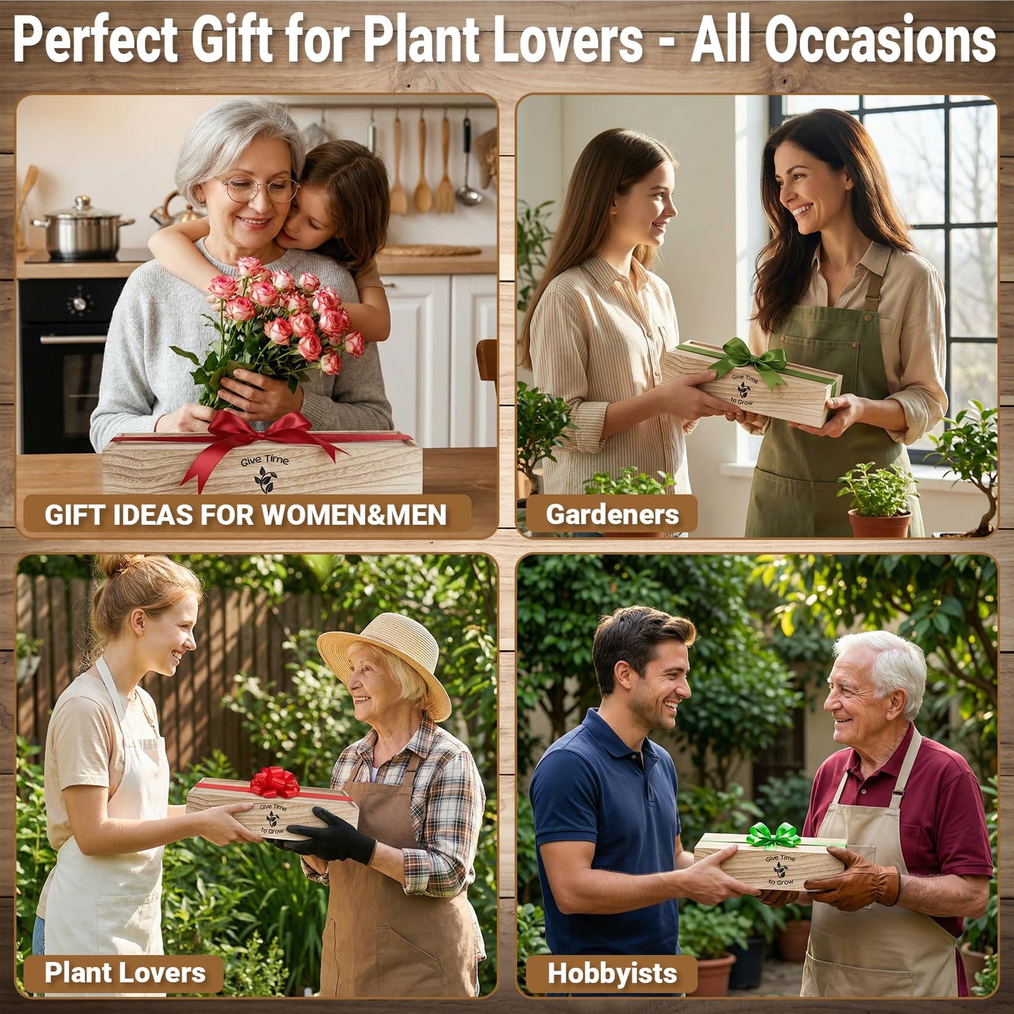 JELHFIP Bonsai Tree Starter Kit for Beginners 5 Unique Indoor Bonsai Trees with Gardening Tools DIY Bonsai Growing Kit Perfect Gifts for Women Men Plant Lovers for Birthday Father’s Day Housewarming