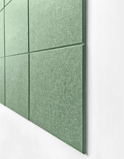DECORITA Green Bulletin Board | Large Cork Boards Alternative for Walls | Felt Cork Board for Office, Home & Classroom | Green Office Classroom Supplies | Felt Wall Tiles (12-Pack) | Forest Green