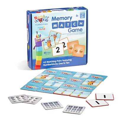 hand2mind Numberblocks Memory Match Game, Matching Card Game, Numbers for Toddlers, Kindergarten Math Toys, Counting Toys, Preschool Learning Activities, Kids Birthday Gift, Easter Basket Stuffers