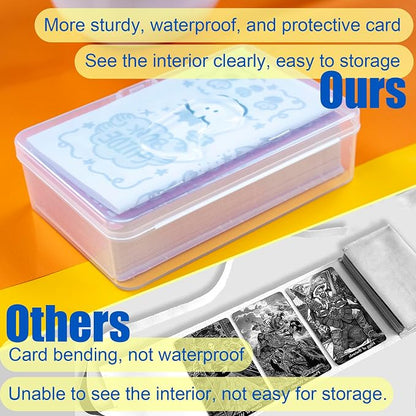 JINUPHION 3 Pcs Tarot Card Case, Tarot Card Holder for 4 3/4"×2 3/4" Standard Tarot Cards, Plastic Clear Card Deck Box Storage, Playing Card Case for Large-sized Cards,5" ×3 1/4" ×1 3/8" (NO Cards)