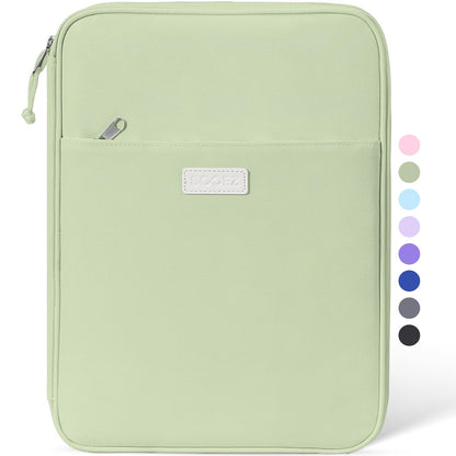 Sooez Zipper Binder Bag, 1 Inch Binders 3 Ring O-Ring, 5-Tab Dividers Expanding File Folder, 500-Sheet Capacity Three Ring Binder, Olive Green