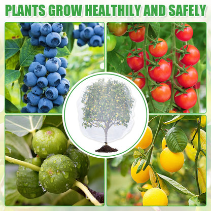 9 Pack Garden Bird Netting for Plants - 3 Size Sun Resistant Blueberry Tomato Protecting Netting with Drawstring, Fine Mesh Fruits Tree Protection Barrier for Block Squirrels Deer