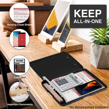 Sooez Clipboards with Storage, High Capacity Clip Boards 8.5x11 with Storage, Heavy Duty Nursing Clipboard Folder, Plastic Clipboard with Pen Holder for Women Teachers Work, School & Office Supplies
