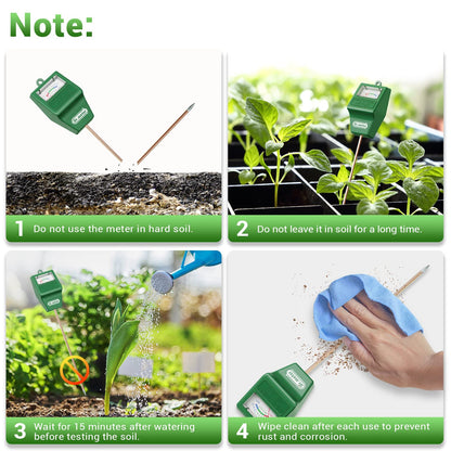Dr.meter Soil Moisture Meter, 2 Packs Soil Test Kit for Garden Lawn Farm Indoor & Outdoor Use - Soil Tester Hygrometer Sensor for Houseplants - Plant Water Meter-No Battery Needed, Gardening Gifts