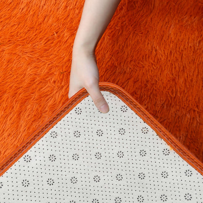 Lifup Soft Fluffy Rectangle Area Rug, Cozy Plush Shaggy Carpet for Living Room Bedroom Home Décor Orange 2.6 x 5.2 Feet