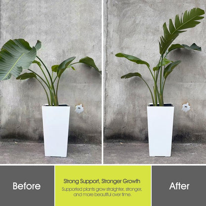 RIFNY Plant Stakes for Indoor Plants, 14 Inch Plant Support Stakes with Clips, Tall Adjustable Plant Sticks for Indoor Monstera Tomato Orchid Potted Plants Flower (6 PCS, Green)