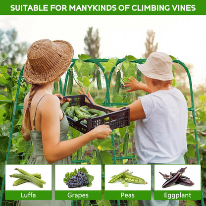 Unves 48"×48" Cucumber Trellis, U-Shape Garden Cucumber Trellis for Raised Bed & Climbing Plants Outdoor, Metal Plant Support Arch Trellis for Vegetables, Pea, Bean, Grape