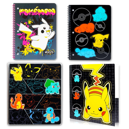 Pokemon School Supplies Set - Bundle with Binder, Composition Notebook, 2 Portfolio Folders, Stickers, More | Pokemon School Supplies Pack for Boys, Kids