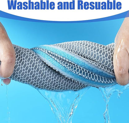 AQUANEAT Aquarium Filter Sponge 8-Layer Filter Media Pad, Cut-to-Size Foam Floss for Fish Tank Sump Pond (28" x 11" x 0.6")