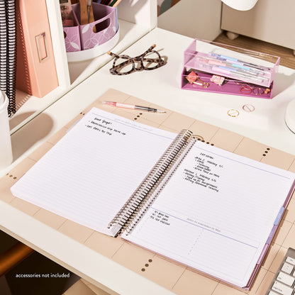 Erin Condren 8.5" x 11" Platinum Coiled Teacher Lesson Planner (July 2023 - June 2024) - Books of Wisdom Classic Cover, Wildflowers Theme - 80 Lb. Thick Mohawk Paper, Includes Sticker Sheets & More