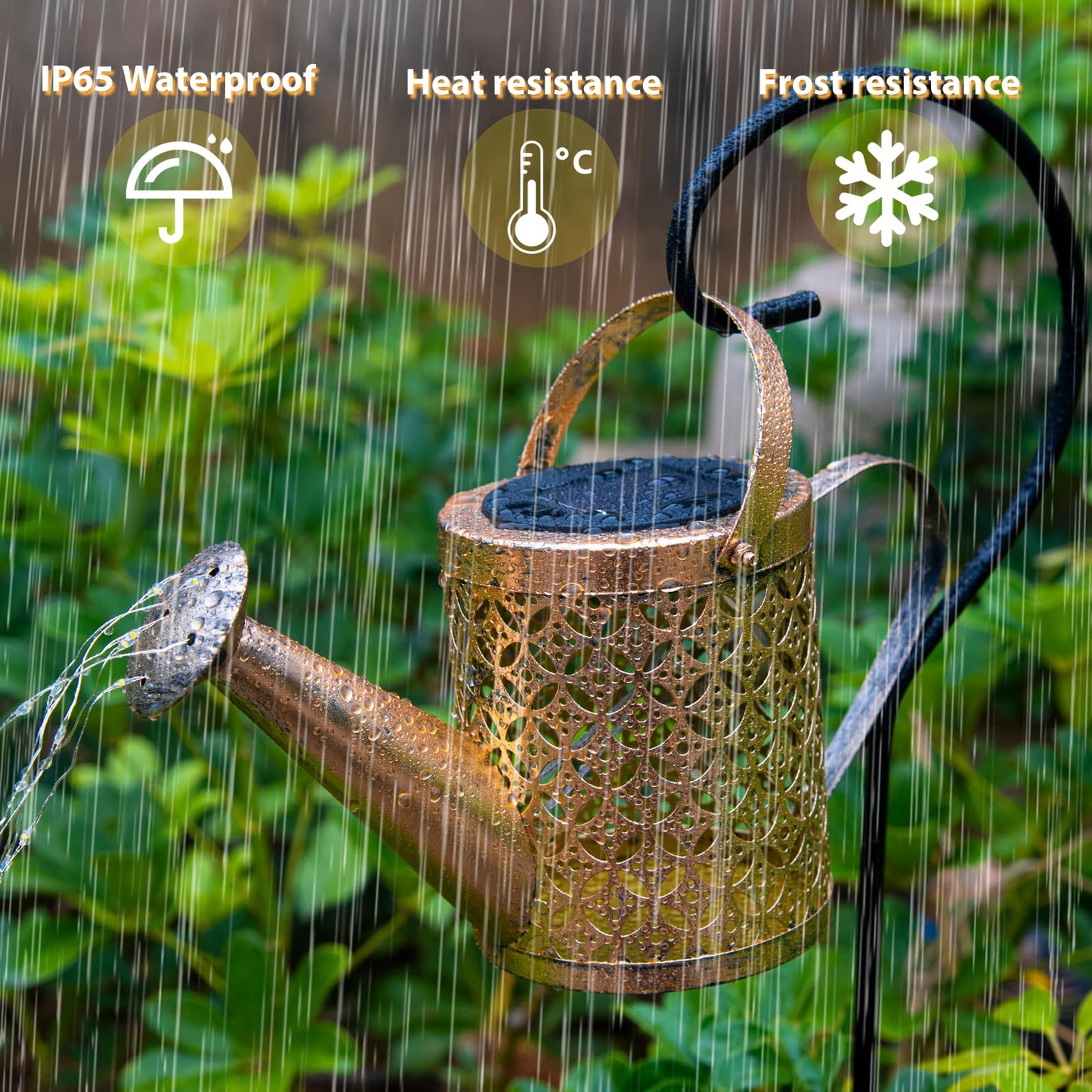 SRNPMIU Solar Watering Can Light - Solar Yard Decorations Outdoor,Garden Decor Lights for Yard,IP65 Waterproof Hanging Lantern Lights,Outside Garden Flower Bed Decor Light for Moms Birthday