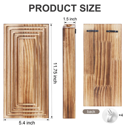 FancyPlus Wooden Wall Planter Vase,2 Pack Hanging Planter for Indoor Fake Plants Modern Boho Farmhouse Wall Art Decor for Home Indoor Kitchen Modern Farmhouse Bathroom Living Room Dining Room(Brown)