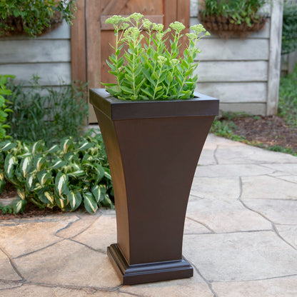Mayne 5864-ES Bordeaux Tall Polyethylene Planter, Espresso
