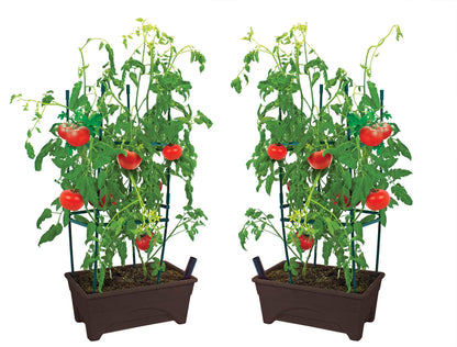 Emsco Group 2376-2-1 Start Pickin' Raised Bed Seed Starter-12 x 20"-2pk- Brown Grow Box