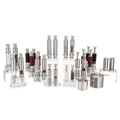 Travel Salt And Pepper Grinder Set, Grind Gourmet Original Pump & Grind Salt and Pepper Push It, Spice Grinder (Clear)