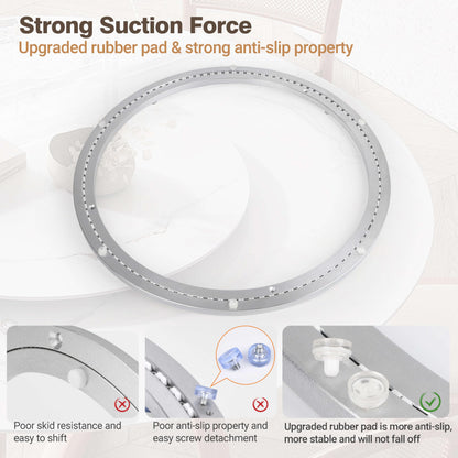 18 Inch Lazy Susan Bearing Aluminum Alloy Rotating Turntable, Non - Slip Mute Metal Bearing Swivel Plate Hardware for Dining and Workbench,660 Pounds Capacity