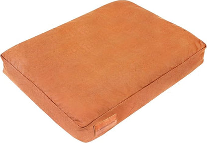 WHITEDUCK Outdoor Dog Bed Heavy-Duty 12oz Canvas, Water-Repellent Cotton, Machine Washable Removable Cover with Full-Length Zipper, Dog Bed for Large Dogs & Crate, (Brown) 35" Lx20 Wx4.3 th (M)
