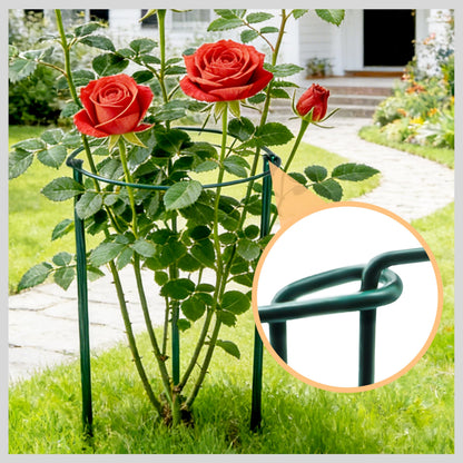 TCBWFY 4-Pack Plant Supports,16" Wx46 H Half Round Plant Support Stakes,6mm Thick Heavy-Duty Metal Peony Cage,Tall Garden Plant Support for Peony,Tomato,Hydrangea,Rose,Outdoor Flower Plant Stakes