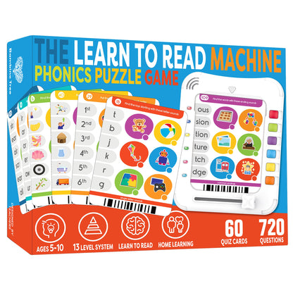 Phonics Machine Learning Pad - Electronic Reading Game for Kids Age 5-11 - Learn to Read with 720 Phonic and Letter Sound Questions