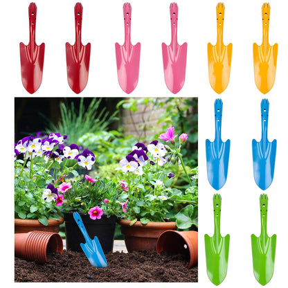 10 Pack Mini Colorful Metal Hand Shovel, Kids Teens Adults Trowel Set Garden Tools for Flower Soil Planting Digging Transplanting (11 x 3 Inch)