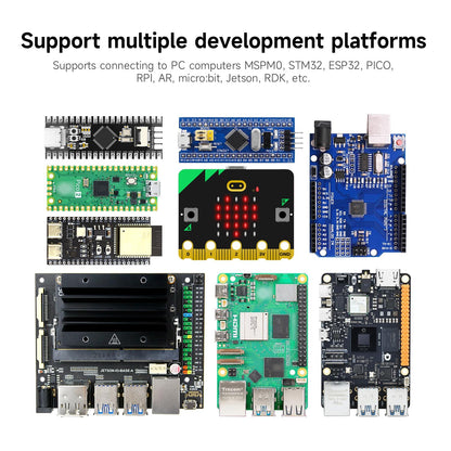 Yahboom K230 AI Development Board 1.6GHz High-performance chip/2.4-inch Display/Open Source Robot Maker Python, Supports AI Visual Recognition CanMV Sensor (with Adjustable Bracket)
