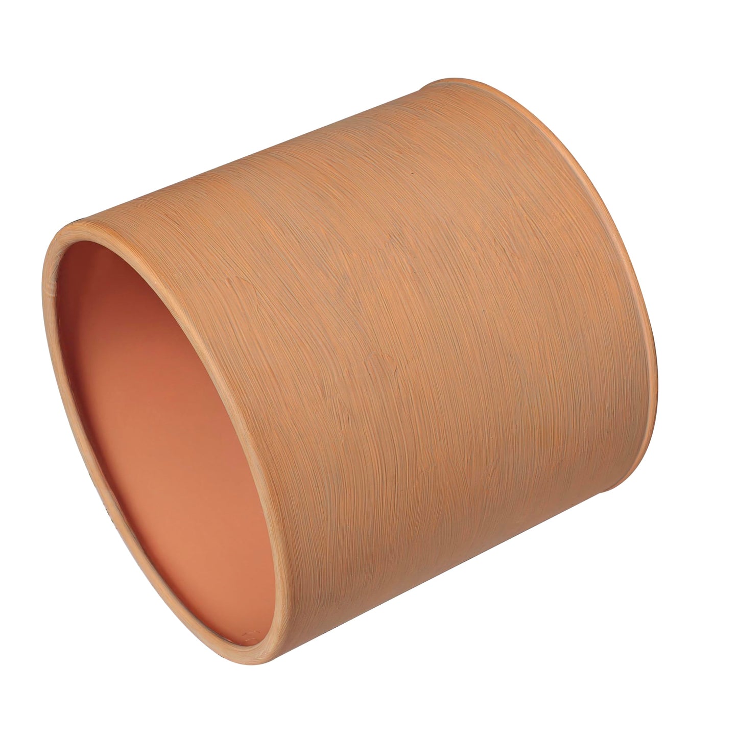 ARNIS Modern Plant Pots, Set of 2 Large Planters with Stand, Decorative Planters, Metal Pots with Drainage Holes for Living Room, Office, Garden or Balcony, 8.25 &10.5 Inch, Terracotta