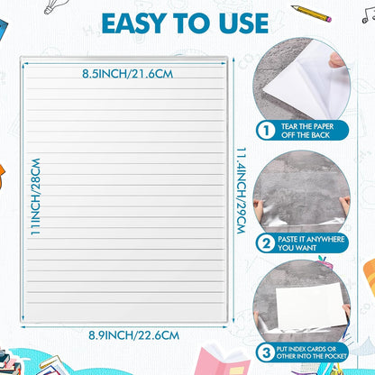 Outus Self Adhesive Shop Ticket Holders Clear Plastic Sleeves Adhesive Pockets Work Order Job Ticket Holders for Home Office Posting Signs(8.5 x 11 Inch,30 Pcs)
