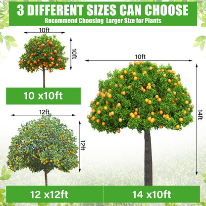 Vincreem 12 x 12 ft Large Fruit Tree Netting for Protecting Fruit from Squirrels Birds Bug Deer & Rat Garden Mesh Netting with Zipper and Drawstring Heavy Duty Tree Covers for Garden Bushes