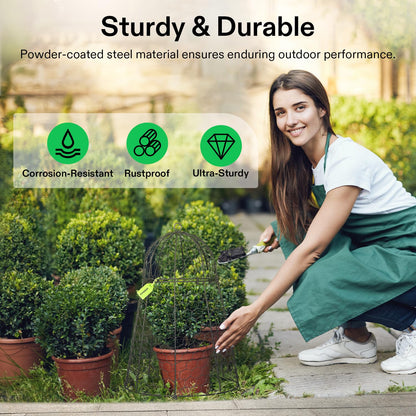 VIVOSUN Garden Cloches for Plants, Rustproof Chicken Wire Cloches with Flip-Top Design & Integrated Folding Stakes, Plants Protectors, Keep Small Animals Out, 6-Pack