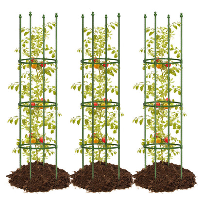 joyhalo 3 Pack Tomato Cages for Garden, 59 Inch Tomato Cage Heavy Duty, Height Adjustable Tomatoes Trellis for Climbing Plants Vegetables Flowers Cucumber Peony