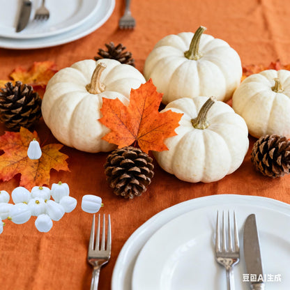 DoubleWood Mini Pumpkins for Crafts, 60Pcs Decorative Miniature Pumpkin, Little Fake Pumpkin, White Pumpkins for Fall Decor, Halloween, Thanksgiving, Vase Filler (60, White)