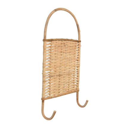 Bloomingville Woven Rattan Wall Hooks, Set of 2