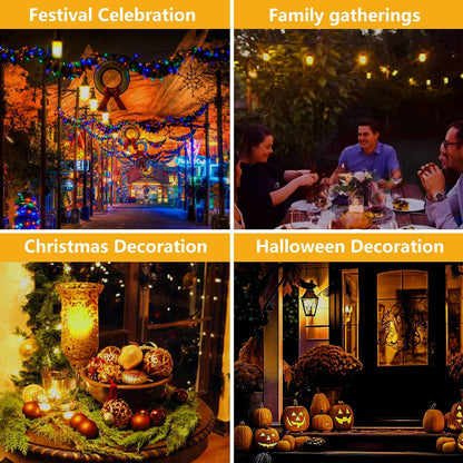 aobthurn Flame Light Bulbs, 4 Modes LED Flame Effect Light Bulb, E26 Base Flickering Light Bulb,Fire Light Bulbs Halloween Home Party (4, Orange)