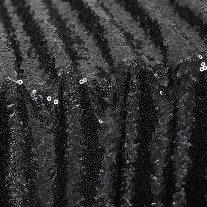 Poise3EHome Black Sequin Tablecloth,60×102 Inch Rectangle Sparkly Fabric Table Cloth for Halloween Birthday Wedding Party Holiday Decoration