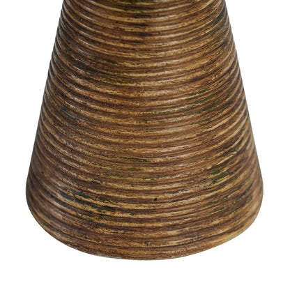 NIKKY HOME Modern Farmhouse Pillar Candle Holders Set of 2, Brown