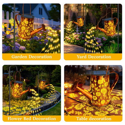 Vcdsoy Solar Watering Can Lights, Sunflower Mother's Day Gifts for Women Mom Grandma Birthday, Large Hanging Solar Lantern Waterproof Outdoor Garden Decorations for Yard Porch Landscape Patio Pathway