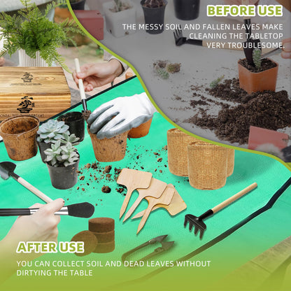 Bonsai Tree Growing Kit - All-in-One plant repotting mat Gardening Tools & User Manual, Unique Gift for Plant Lovers (Seeds Not Included)Gardening Gifts for Women Men Mom Father Birthday Thanksgiving