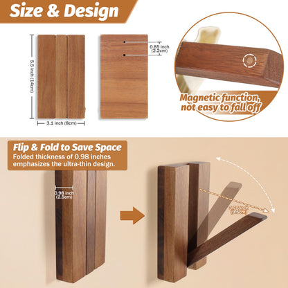 KYIAANY Wood Wall Hooks for Bathroom