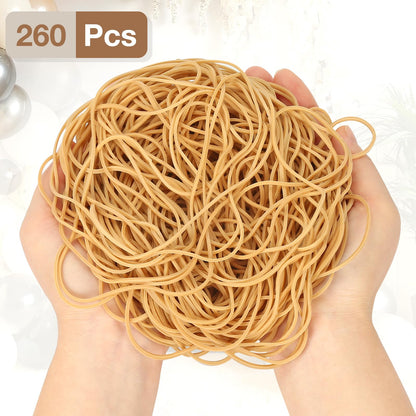 Nliyeisu Long Rubber Bands for Balloon Arch (260pcs) Size #117A Stretchy Elastic Ligas for DIY Wedding, Birthday & Shower Decorations - Large Elastic Bands for Office Supplies Trash Cans File Folders