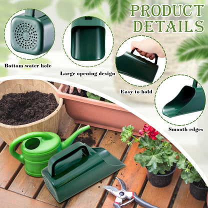 Lanties 3 Pack Plastic Garden Scoop Soil Sifter Cultivation Potting Scoop Garden Tool Bucket Hand Shovel for Digging Up or Transporting Scoops of Soil for Flower, Vegetable, Plants Care