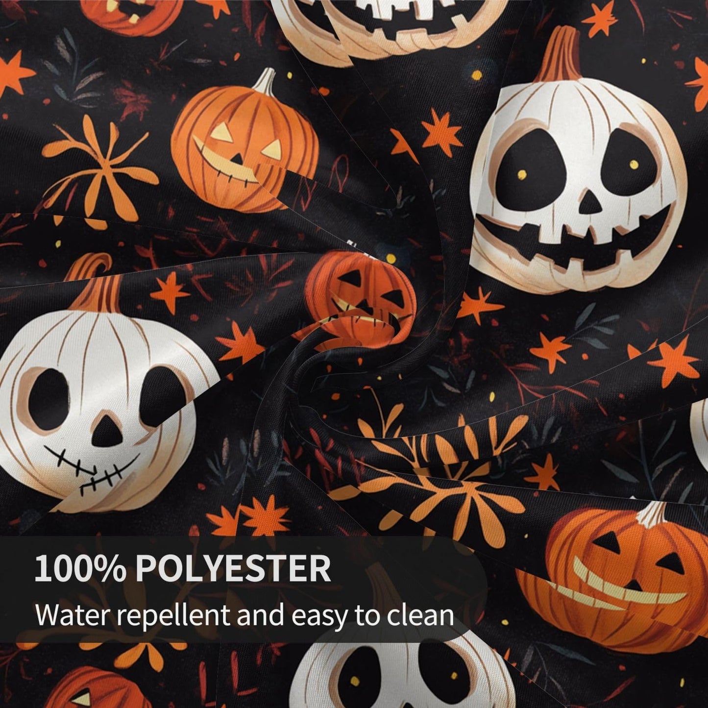 Halloween Pumpkin Round Tablecloth 60 Inch, Halloween Decorations Round Table Cloth for Halloween Holiday Picnic Party Kitchen/Home Dining Decor